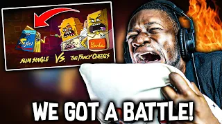 WE GOT A REAL BATTLE! | Kraft Singles vs Fancy Cheese rap battle | Rap Off (REACTION)