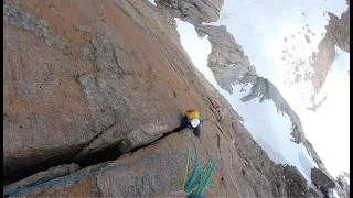 Two Routes on the Diamond on Long's Peak in Spring