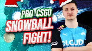 Holding A SNOWBALL FIGHT In CS:GO With Pro Players! ft. ALEX, mezii, woxic, floppy, es3tag, HenryG