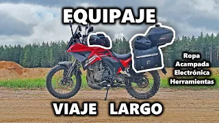 ✅ EQUIPAJE COMPLETO viaje en MOTO ¿Qué llevar para un viaje largo en moto acampando? Cabo Norte #28