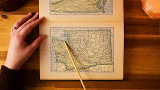 ASMR Exploring Historical 1925 Washington State Map