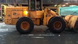 DSNY & PRIVATE CONTRACTORS USE FRONT LOADER & DUMP TRUCKS TO REMOVE SNOW FROM WINTER STORM JONAS.