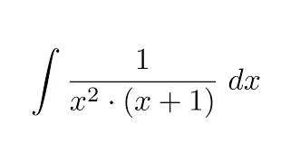 Integral of 1/(x^2)(x+1) (partial fraction decomposition)