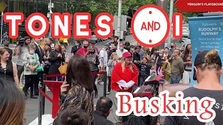 【4K UHD BEAUTIFUL MELBOURNE AUSTRALIA】 TONES AND I Busking In Melbourne City - Fly Away