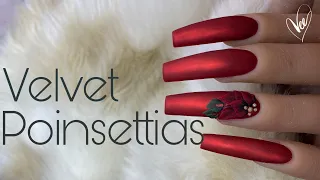 How To: 3D Poinsettia | Christmas Nail Art Tutorial | Red Chrome Nails