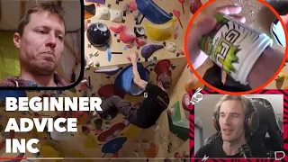 Pro Climber reacts to PewDiePie 1st Year Bouldering