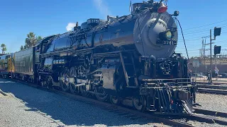 Steam Train Locomotive pulls into Fullerton Station 9/21/22