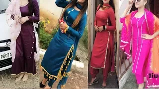 Lace Design On Plain Suits || Punjabi Suit With Lace Design 2020 Design