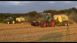 Harvest 2021 - Baling Straw with TWO Krone BiG Packs and Fendt & John Deere