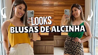 LOOKS DE VERÃO COM BLUSA ALÇA FINA | Várias ideias de Looks estilosos de Verão