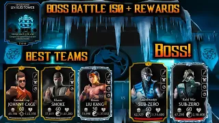 Mk Mobile Lin Kuei Tower Boss Battle 150 GamePlay How To Win Using Gold Characters Boss Fight Early!