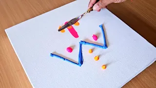 Easy Acrylic Painting Technique / Step By Step / Colorful Abstract Painting