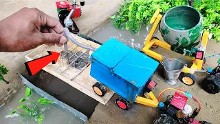 diy tractor making mini Concrete bridge | diy tractor | water pump | @KeepVilla