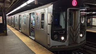 NYC Subway HD 60fps: Alstom R160A-1 9974 C Train Departs 168th Street Station (12/29/15)