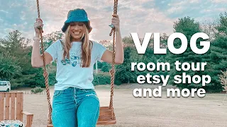 VLOG: working on my etsy shop, room tour & re-doing my room?