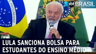 Lula sanciona bolsa para alunos de baixa renda durante ensino médio | SBT Brasil (16/01/24)