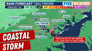 Coastal Storm To Impact Millions Along I-95 Corridor, Including Site Of Baltimore Bridge Collapse