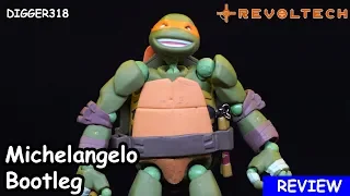 Revoltech Michelangelo Bootleg Teenage Mutant Ninja Turtles 2012 Toy Review 4K