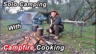 Solo Camp Cooking - [ Campfire Cooking In The Bush ]