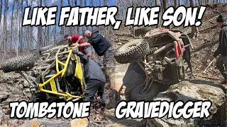 COOPER GOES FULL SEND on Grave Digger and Tombstone at the Hillbilly Trail System