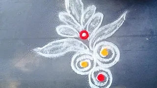 Rangoli105 | Dots Rangoli Designs | Simple Big Dots Rangoli | Easy and Simple Rangoli | रंगोली