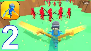 Knight Attack 3D: Sword Spin - Gameplay Part 2 Stickman Knight Attack War Army Commander Sword