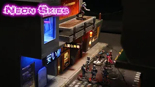 Cyberpunk RPG Terrain! (with 40+ custom-built LED circuits)