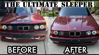 The Turbo M50 E34 Gets a New Turbo AND Hidden Intercooler Piping