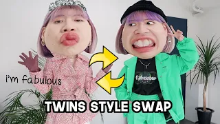 Twins Style Swap Challenge (I actually look so good…lol) ft. Gangnam Style | Q2HAN