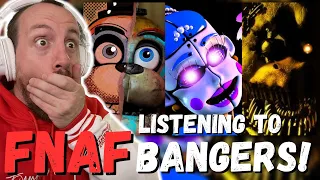 LISTENING to FNAF Song BANGERS! (The Living Tombstone, TryHardNinja, NateWantsToBattle REACTION!)