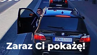 Smarkacz w BMW robi wszystko żeby mu zrobić naleśnik z auta