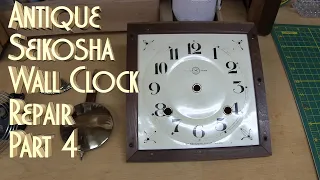 Antique Seikosha Wall Clock Repair Pt 4 - Dial and Pendulum Cleaning