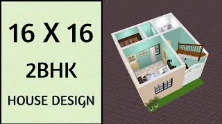 16x16 शहर में सुन्दर सा घर का नक्शा ll 16x16 House Plan ll 16x16 Ghar Ka Naksha ll 256 Sqft House