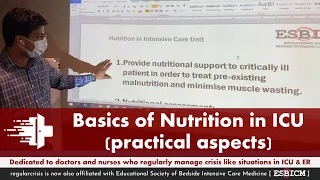 Basics of Nutrition in Intensive Care Unit (ICU) - @TheICUChannel  | ESBICM