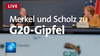 Merkel und Scholz äußern sich nach G20-Gipfel