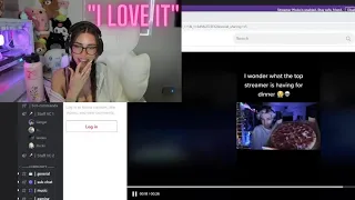 Madison Beer reacts to what xQc is having for dinner