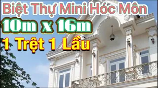 Bán Biệt Thự Mini tuyệt đẹp Hóc Môn 10m x 16m 1 trệt 1 lầu gần An Sương