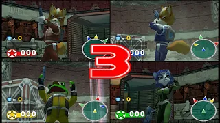 Star Fox: Assault Gamecube 4 player VS All Stages 60fps