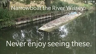 The stunning river Wissey By narrowboat. Water levels low. Great Ouse navigation.