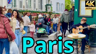 Paris walking tour 4k 2024/Paris walking tour in spring