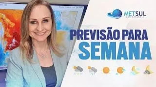 08/10/2023 - Previsão do tempo para a semana | METSUL