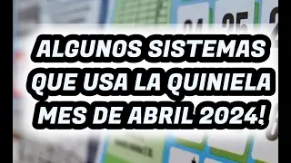 ALGUNOS SISTEMAS QUE USA LA QUINIELA