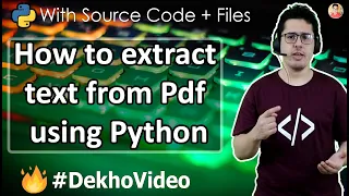 Working with PDF files in Python | How to extract text from Pdf using Python?