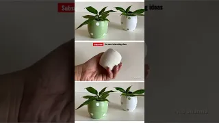 Mini planter diy with cement and plastic bottle … #shorts #ytshorts #diy #homedecor #pritisharma