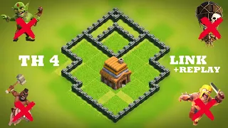Town Hall 4 (TH4) FARMING/TROPHY Base | COPY LINK | NEW BEST - Clash of Clans