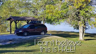 The Adventures Of Living In A Minivan With A Dog | Leaving Illinois and free camping on a lake.