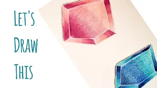 Creating Crystals/Gems with Colored Pencil