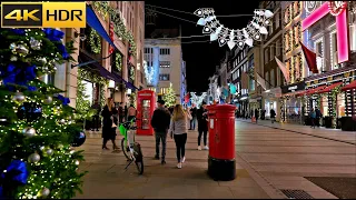 Bond Street Christmas Lights-on 2022🎄London Christmas Lights Walk [4K HDR]