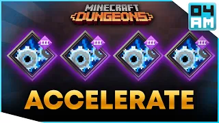 What If? QUADRUPLE ACCELERATE - Impossible Enchantment Combo Showcase in Minecraft Dungeons