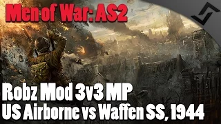 Men of War: Assault Squad 2 - Robz Mod 3v3 MP - US Airborne vs Waffen SS, France 1944